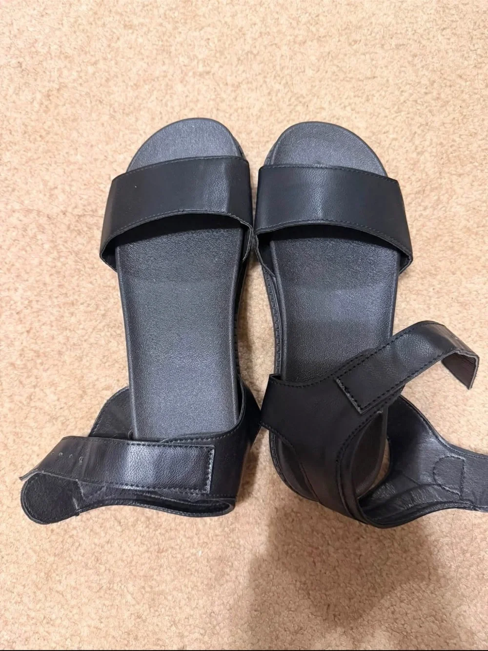 Women’s Black Platform Strap Sandals